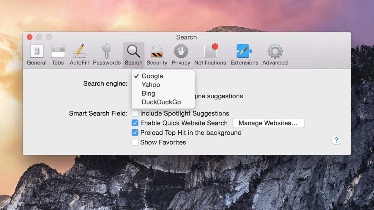 search engines for mac